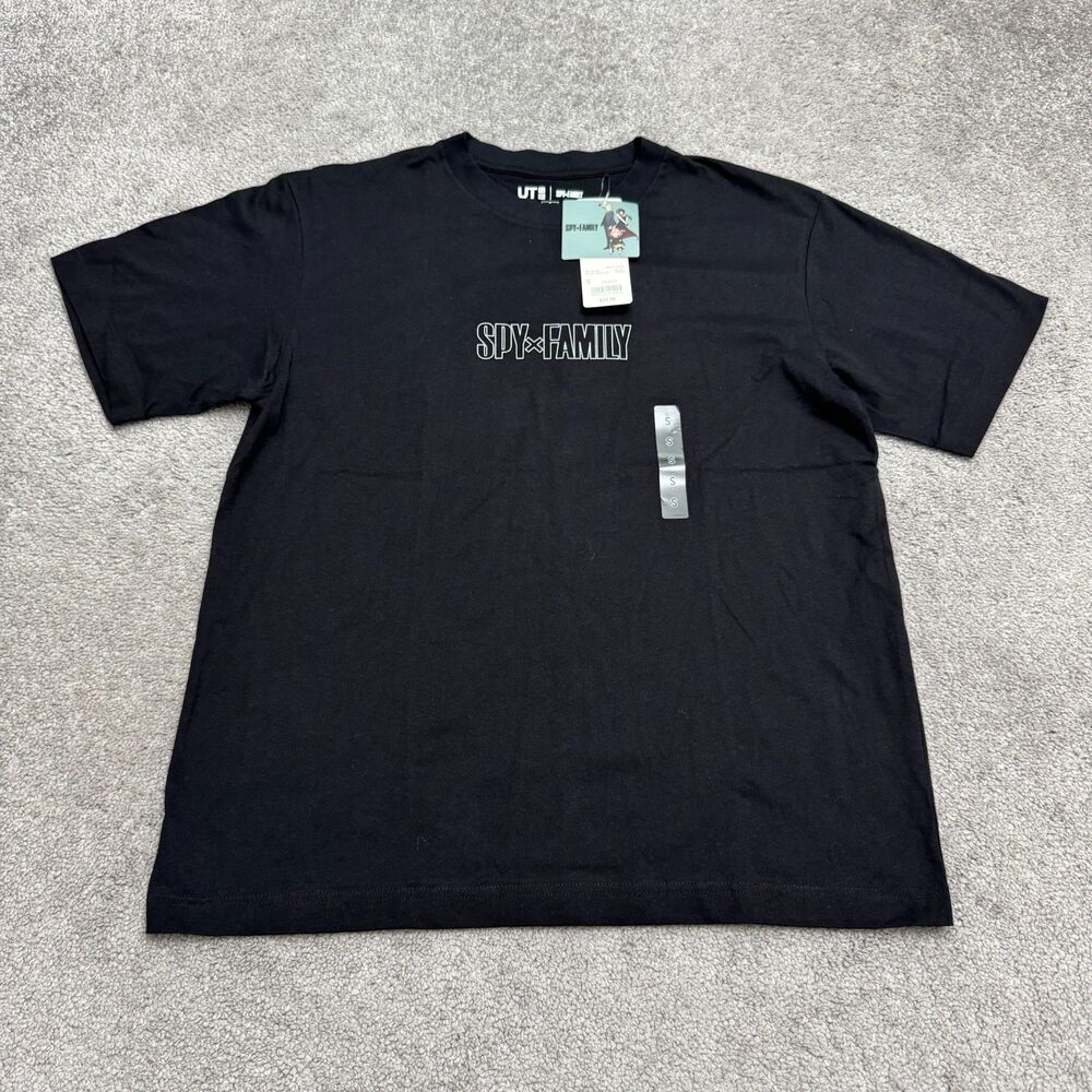 Uniqlo UT Spy x Family Manga Anime Graphic T-Shirt Mens S Black Anya Forger NWT